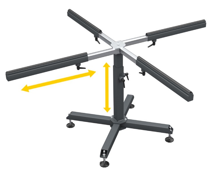 Edge Height-extendible support surface Tekna